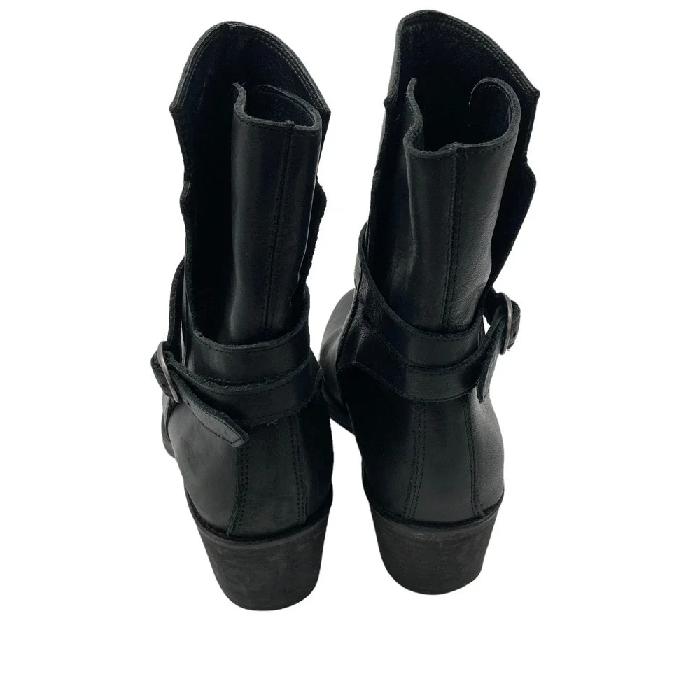 all saints buckled jodhpur leather ankle boots